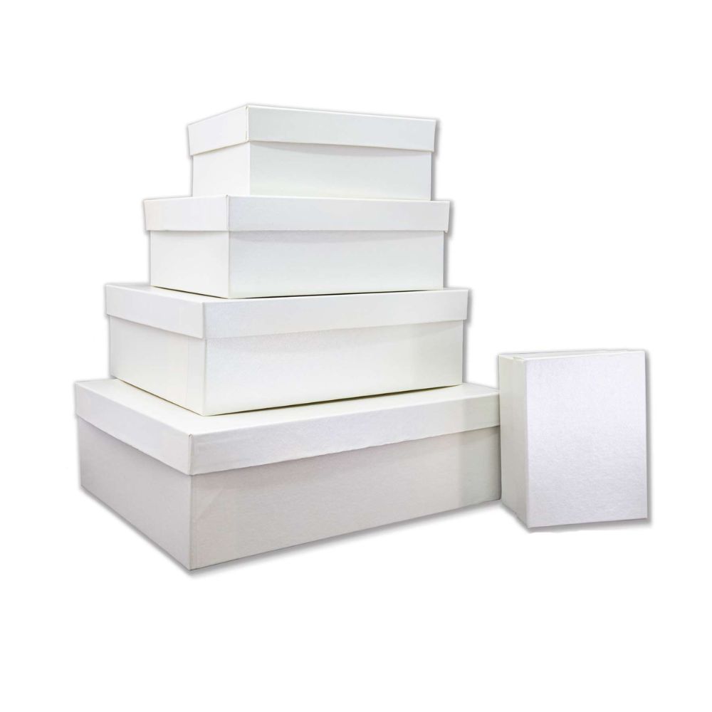 Χειροποίητο Χάρτινο Κουτί, Λευκό, 8 διαστάσεις